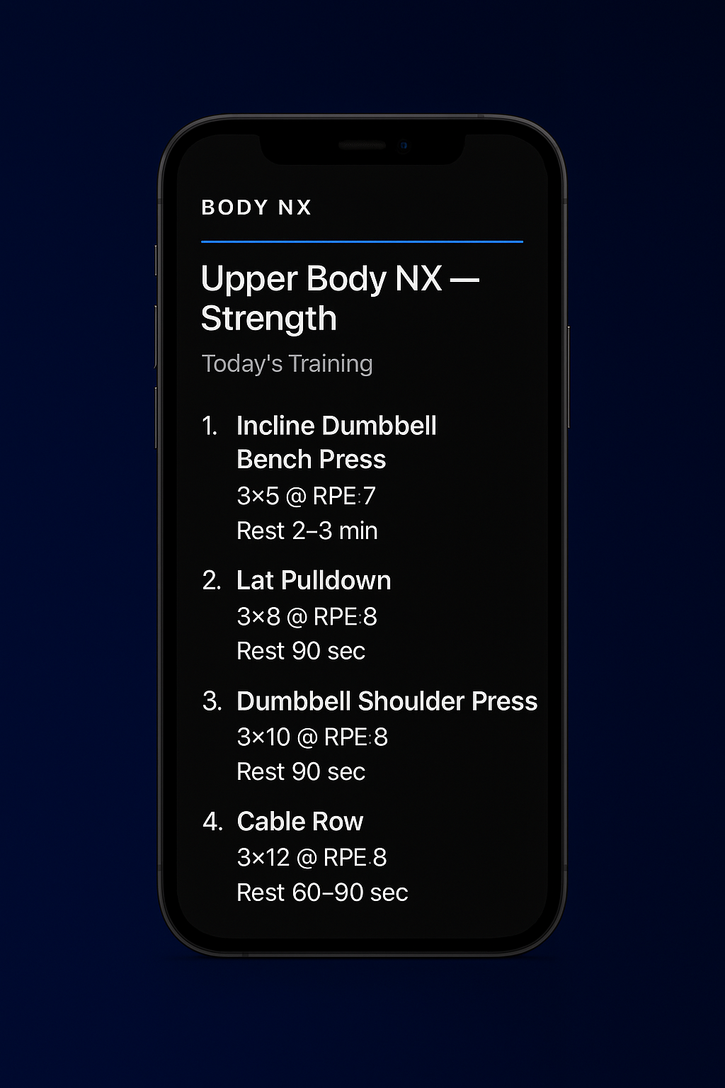 Adaptive training engine mockup